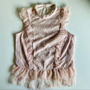 Lace pink top